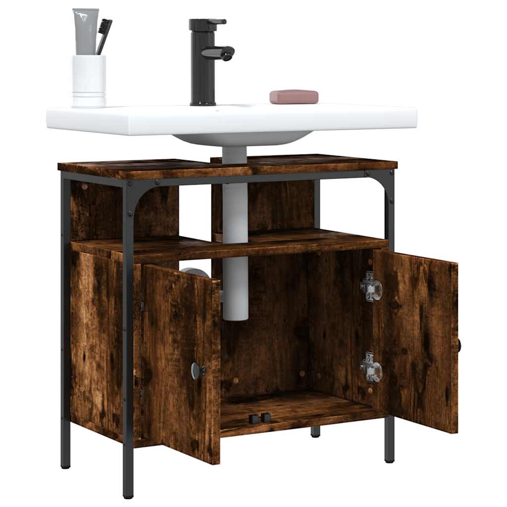 Servantskap Røkt Eik 60X30X60 Cm Konstruert Tre
