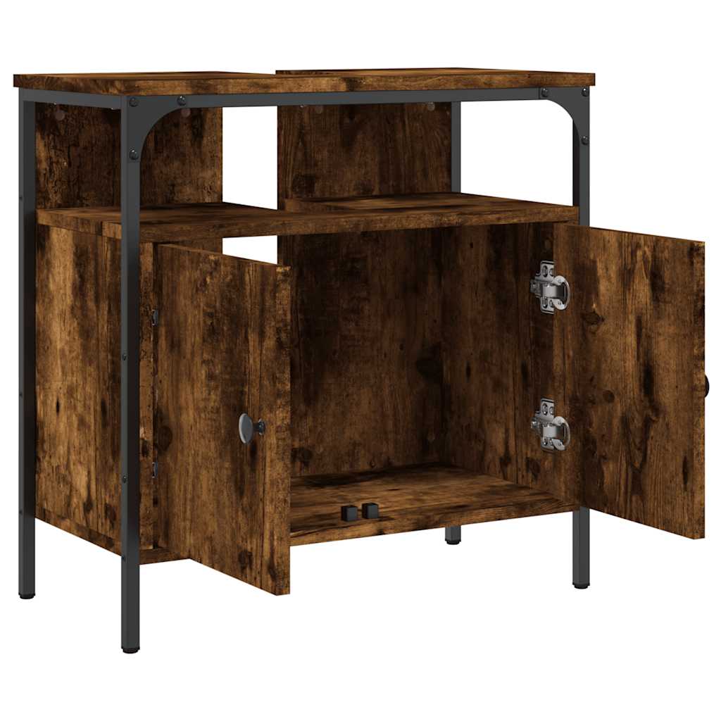 Servantskap Røkt Eik 60X30X60 Cm Konstruert Tre