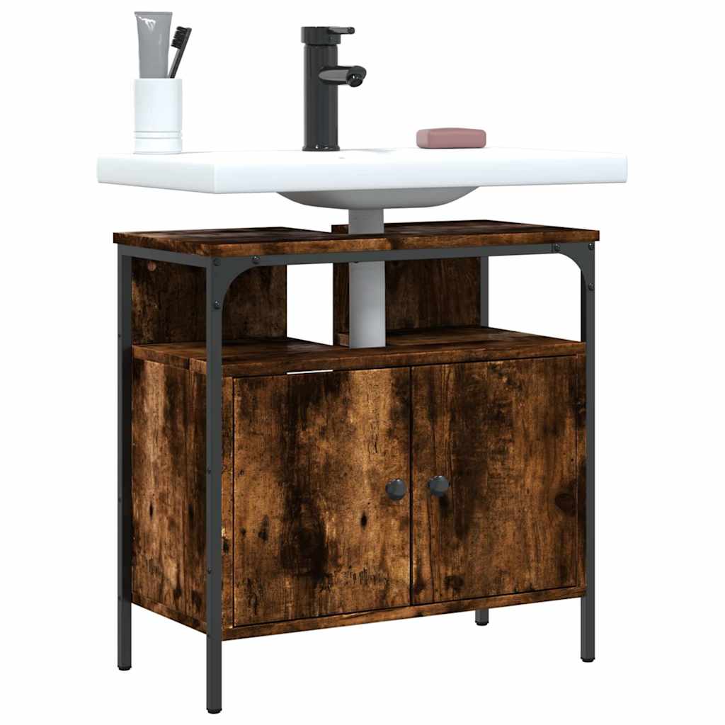 Servantskap Røkt Eik 60X30X60 Cm Konstruert Tre