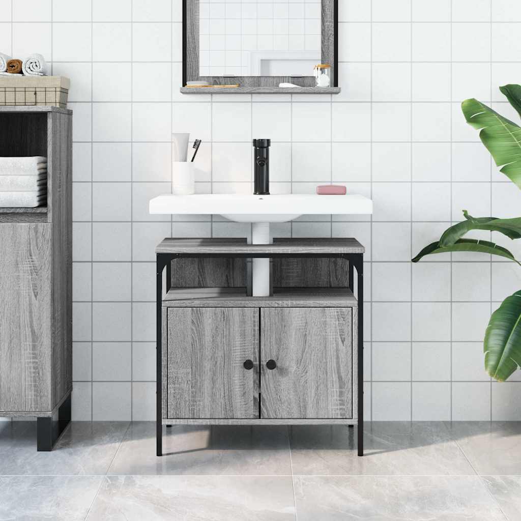 Servantskap Grå Sonoma 60X30X60 Cm Konstruert Tre