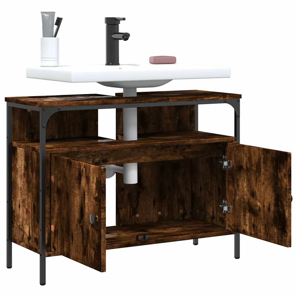 Servantskap Røkt Eik 80X30X60 Cm Konstruert Tre
