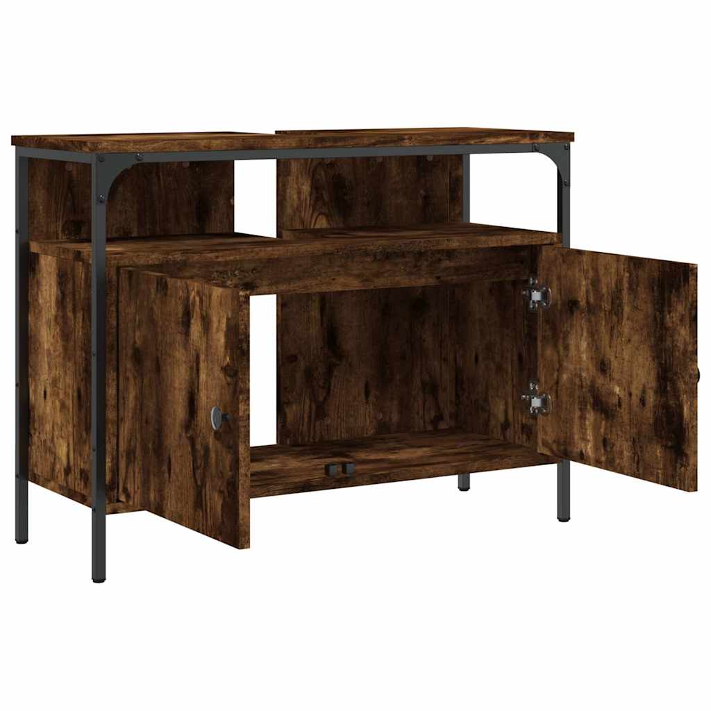 Servantskap Røkt Eik 80X30X60 Cm Konstruert Tre