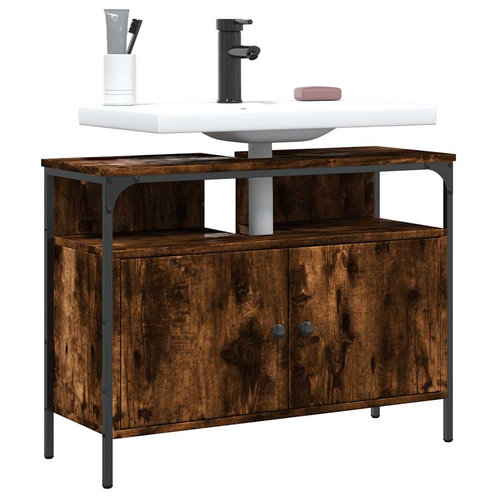 Servantskap Røkt Eik 80X30X60 Cm Konstruert Tre