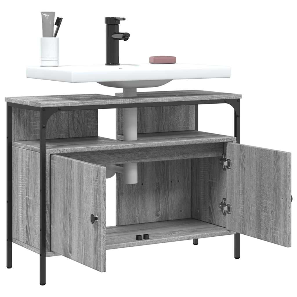 Servantskap Grå Sonoma 80X30X60 Cm Konstruert Tre