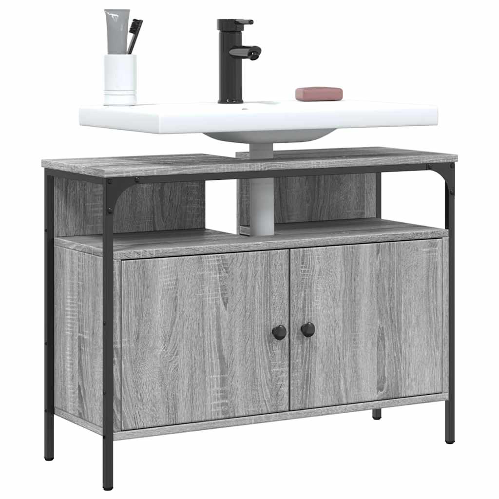 Servantskap Grå Sonoma 80X30X60 Cm Konstruert Tre