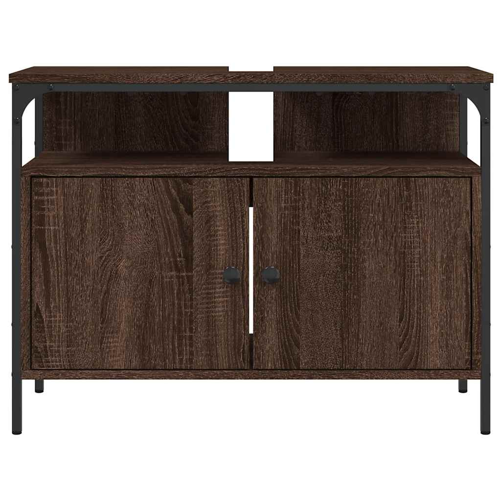 Servantskap Brun Eik 80X30X60 Cm Konstruert Tre
