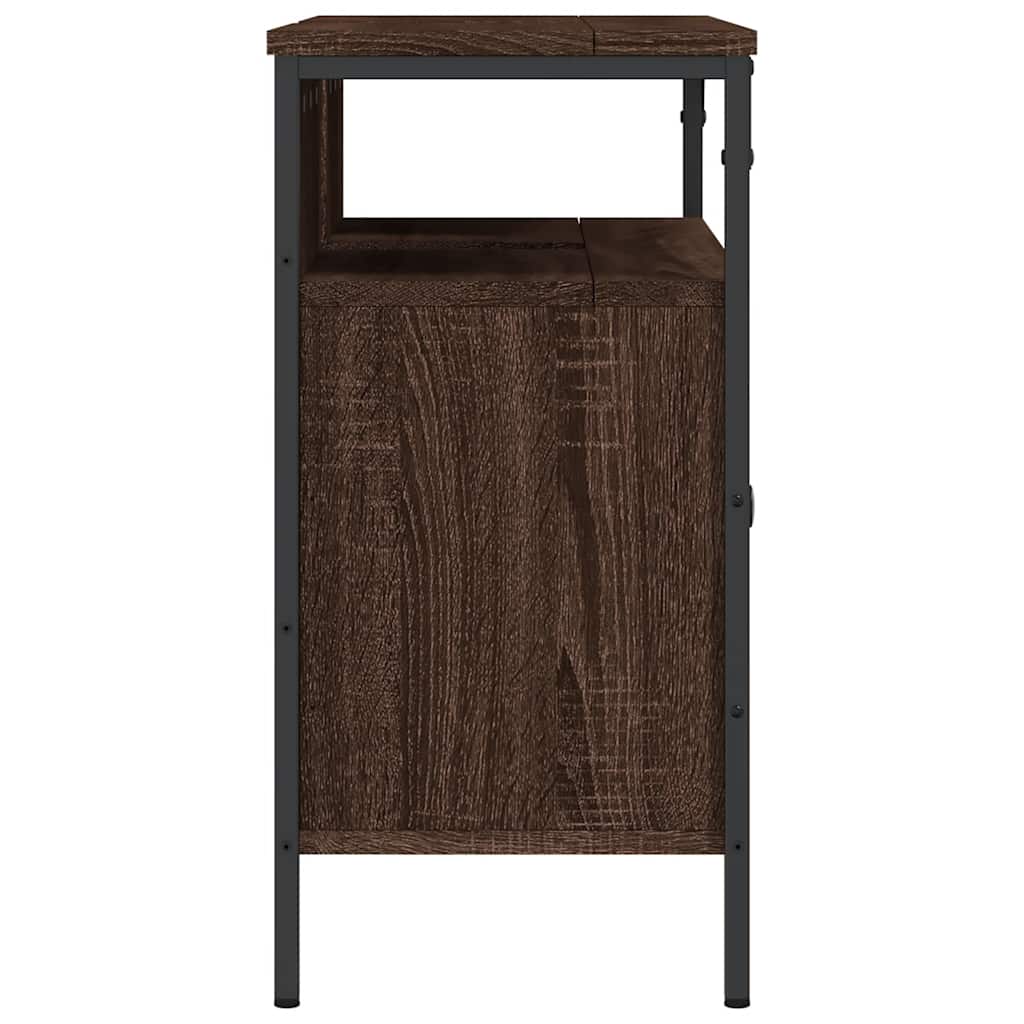 Servantskap Brun Eik 80X30X60 Cm Konstruert Tre