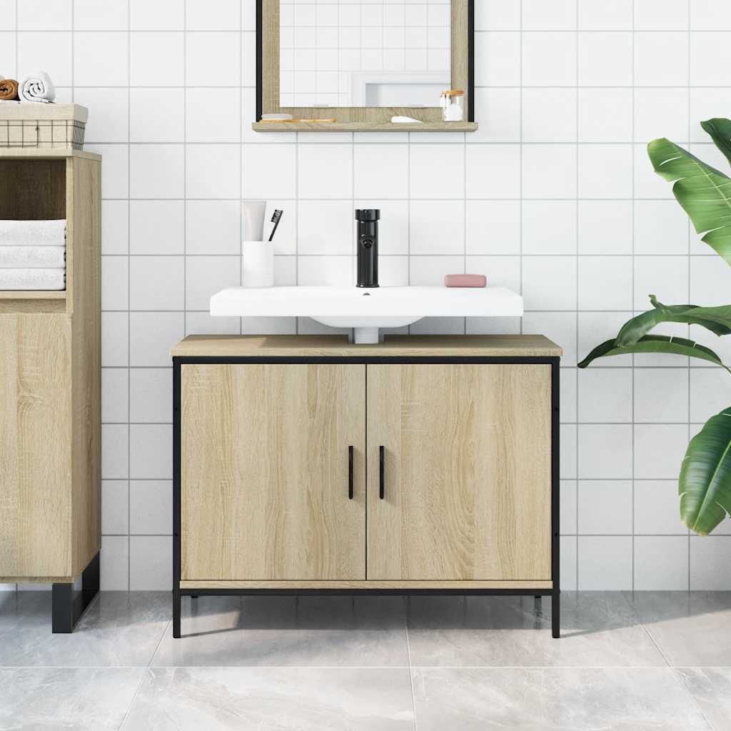 Servantskap Sonoma Eik 80X30X60 Cm Konstruert Tre