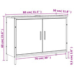 Servantskap Sonoma Eik 80X30X60 Cm Konstruert Tre