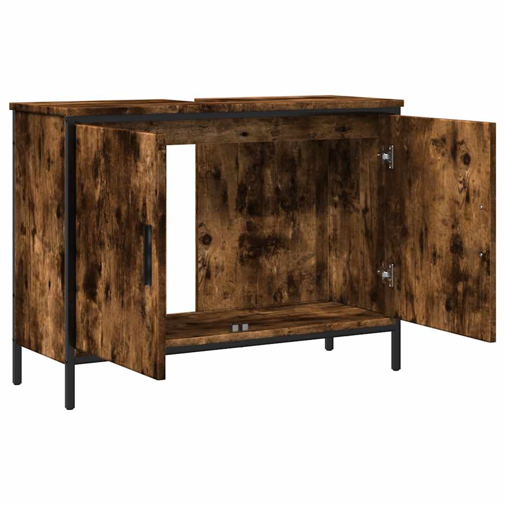 Servantskap Røkt Eik 80X30X60 Cm Konstruert Tre