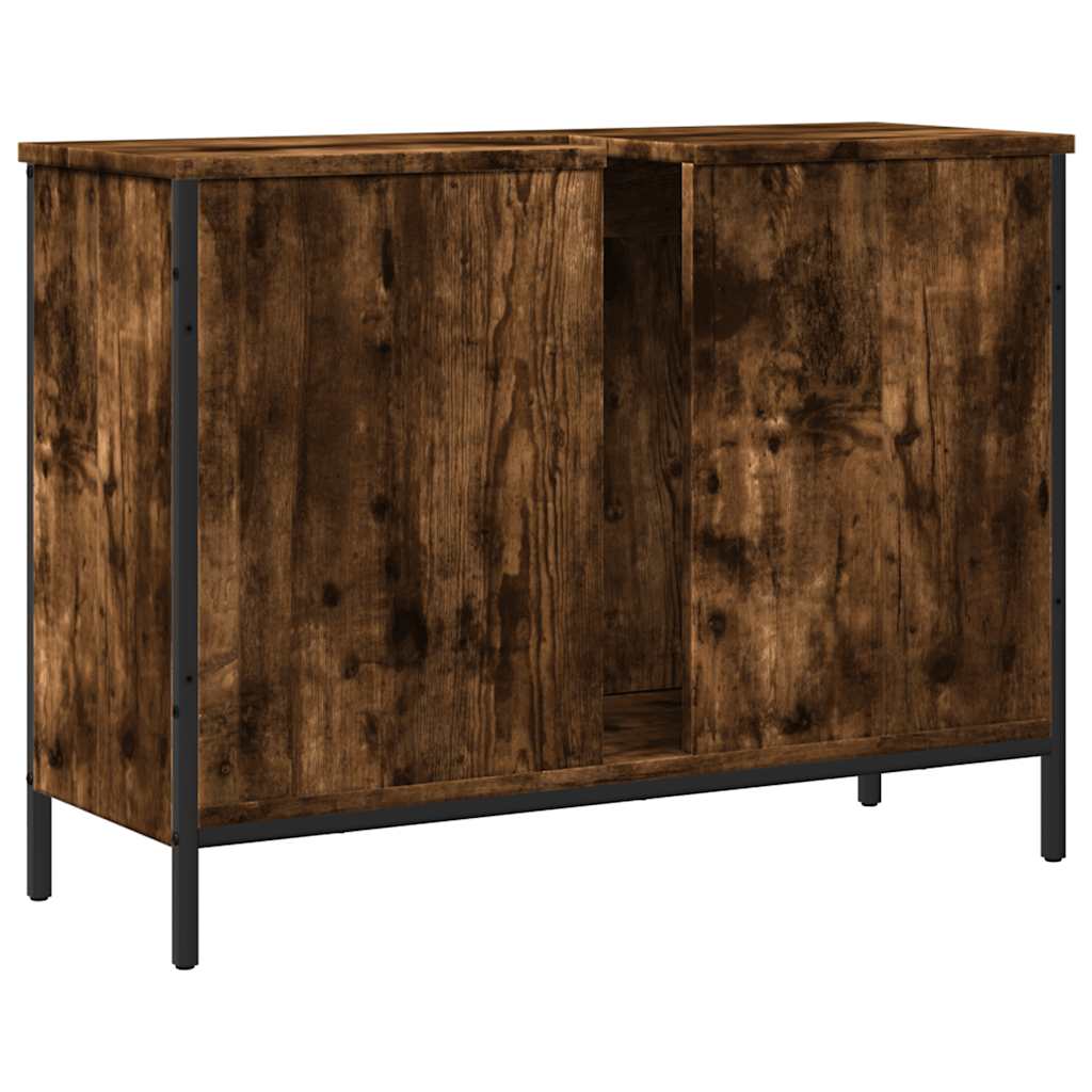 Servantskap Røkt Eik 80X30X60 Cm Konstruert Tre