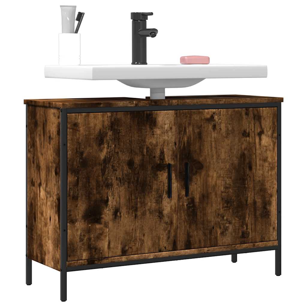 Servantskap Røkt Eik 80X30X60 Cm Konstruert Tre