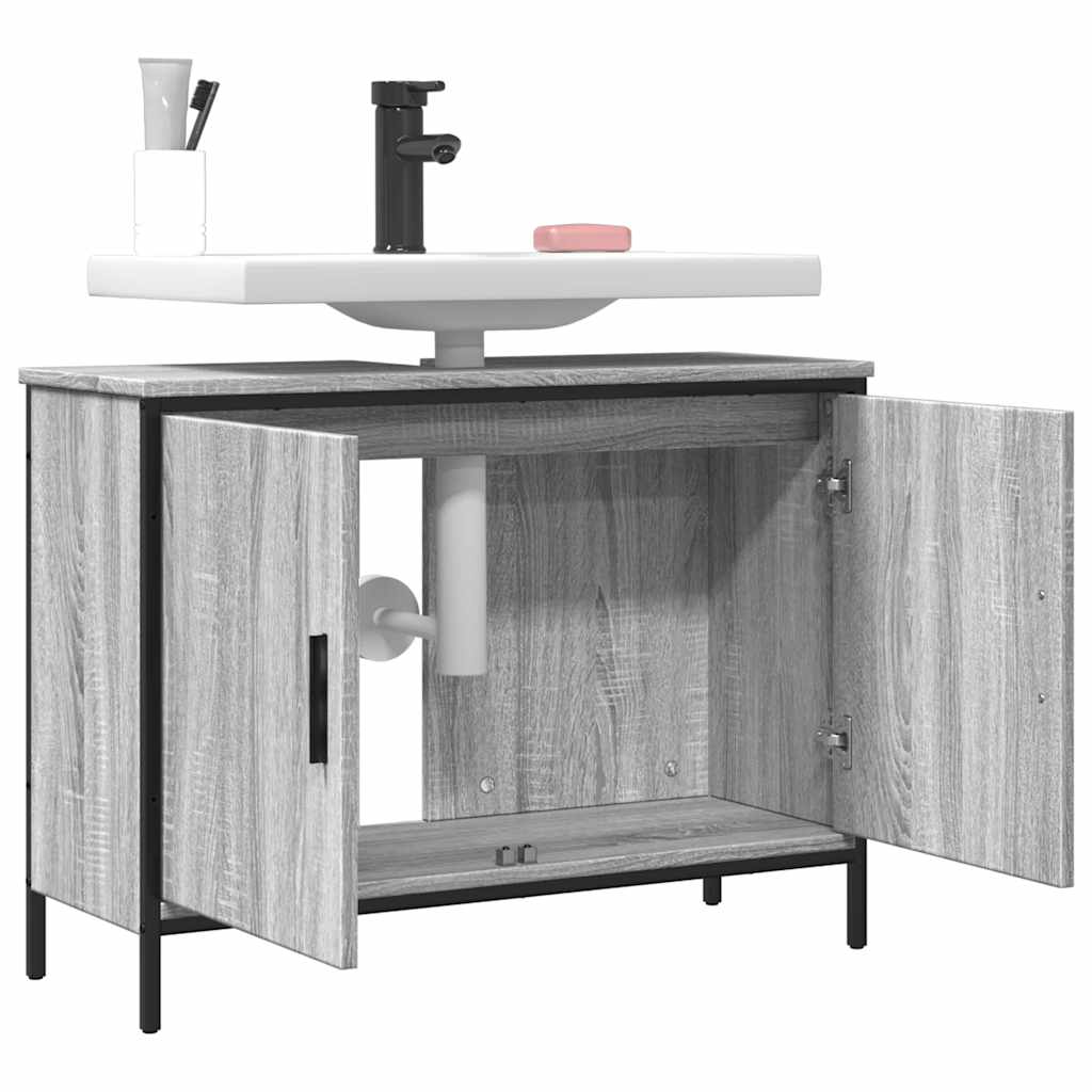 Servantskap Grå Sonoma 80X30X60 Cm Konstruert Tre