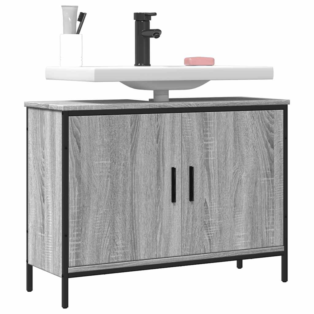 Servantskap Grå Sonoma 80X30X60 Cm Konstruert Tre