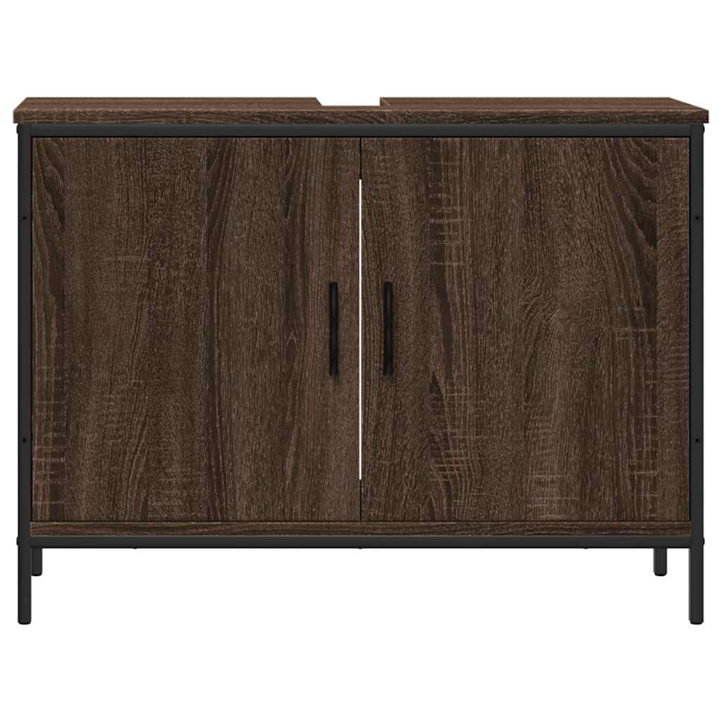 Servantskap Brun Eik 80X30X60 Cm Konstruert Tre