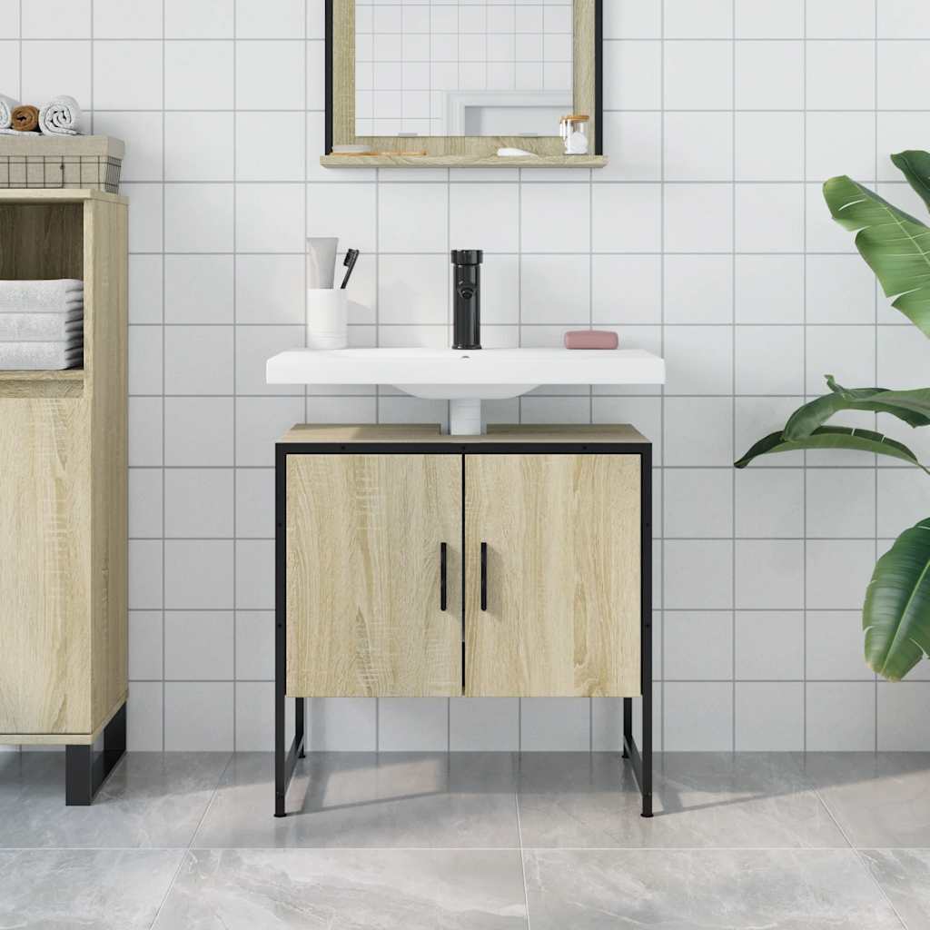 Servantskap Sonoma Eik 60X33X60 Cm Konstruert Tre