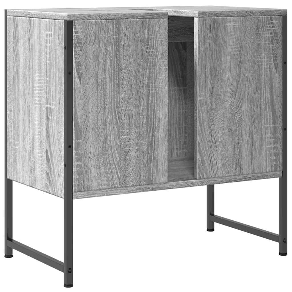Servantskap Grå Sonoma 60X33X60 Cm Konstruert Tre
