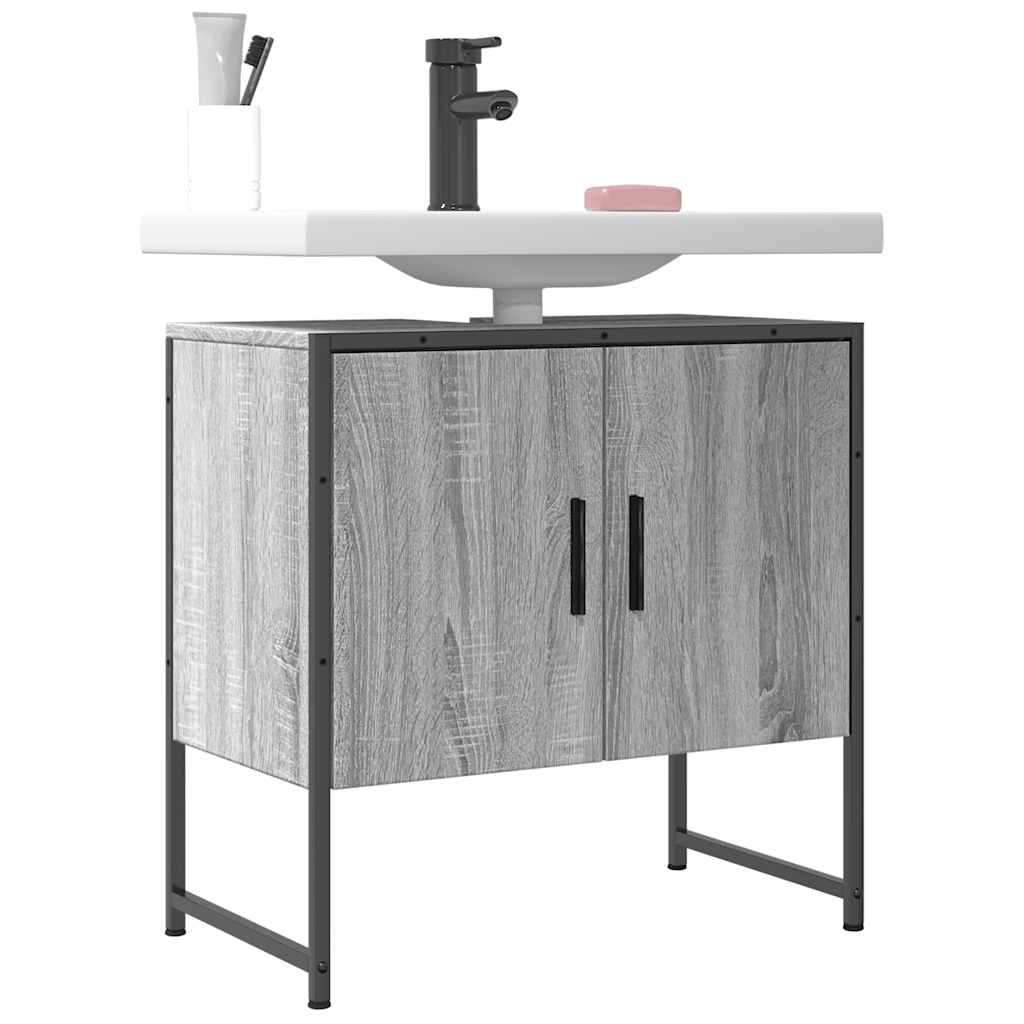 Servantskap Grå Sonoma 60X33X60 Cm Konstruert Tre