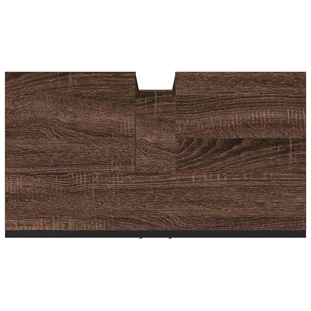 Servantskap Brun Eik 60X33X60 Cm Konstruert Tre