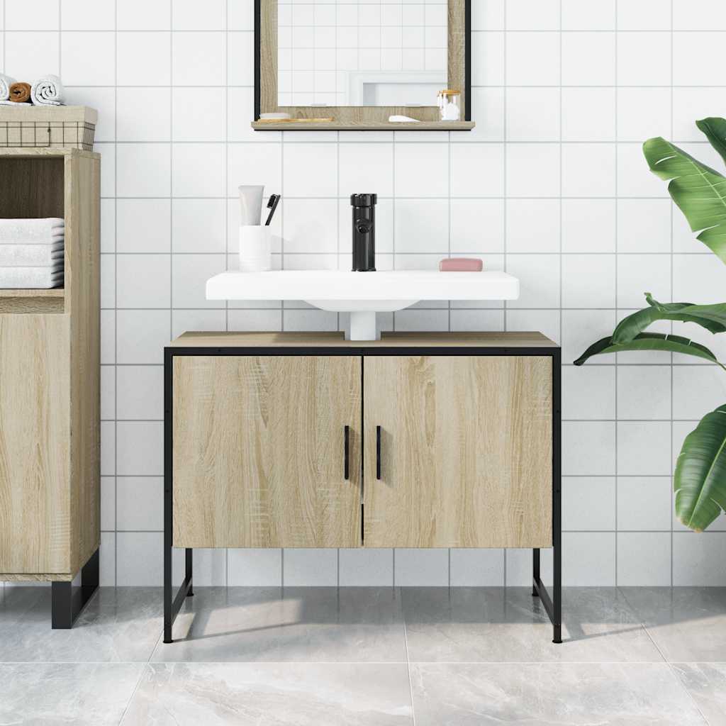 Servantskap Sonoma Eik 80X33X60 Cm Konstruert Tre