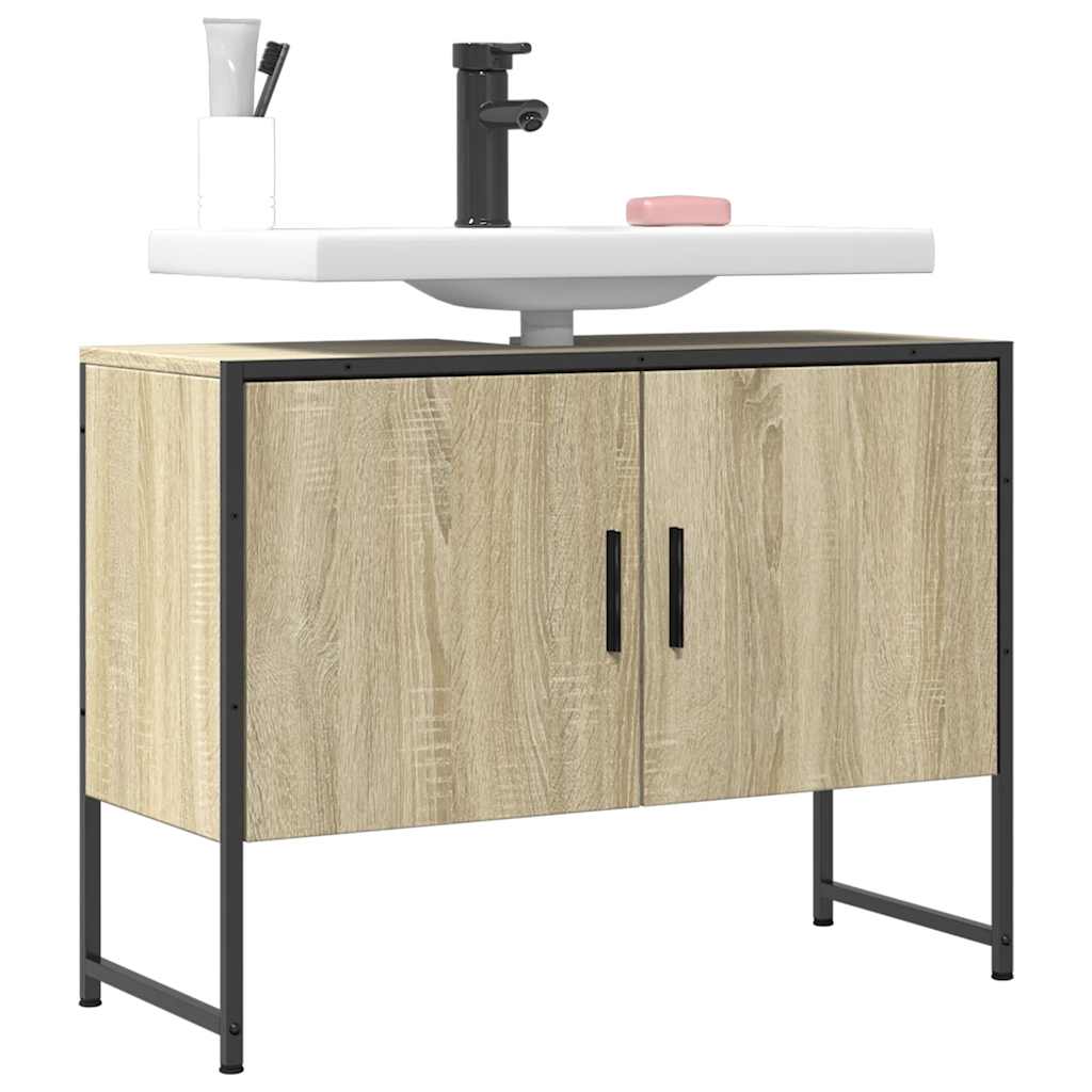 Servantskap Sonoma Eik 80X33X60 Cm Konstruert Tre