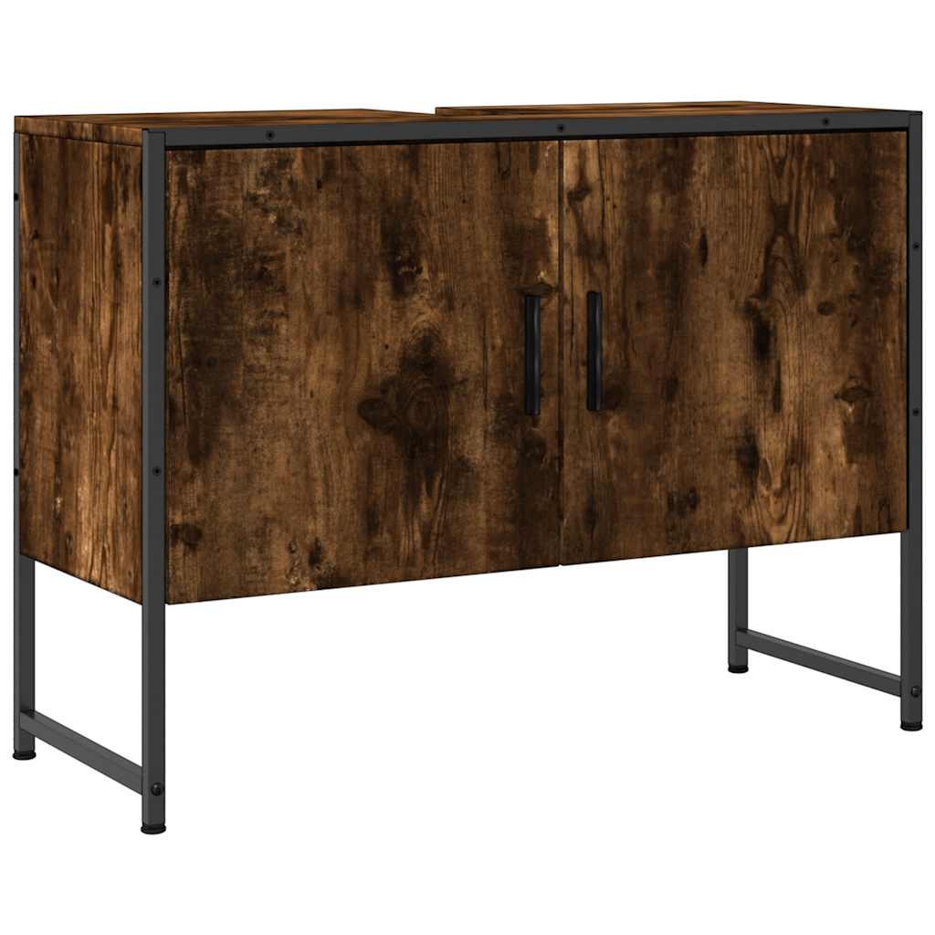Servantskap Røkt Eik 80X33X60 Cm Konstruert Tre