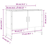 Servantskap Røkt Eik 80X33X60 Cm Konstruert Tre