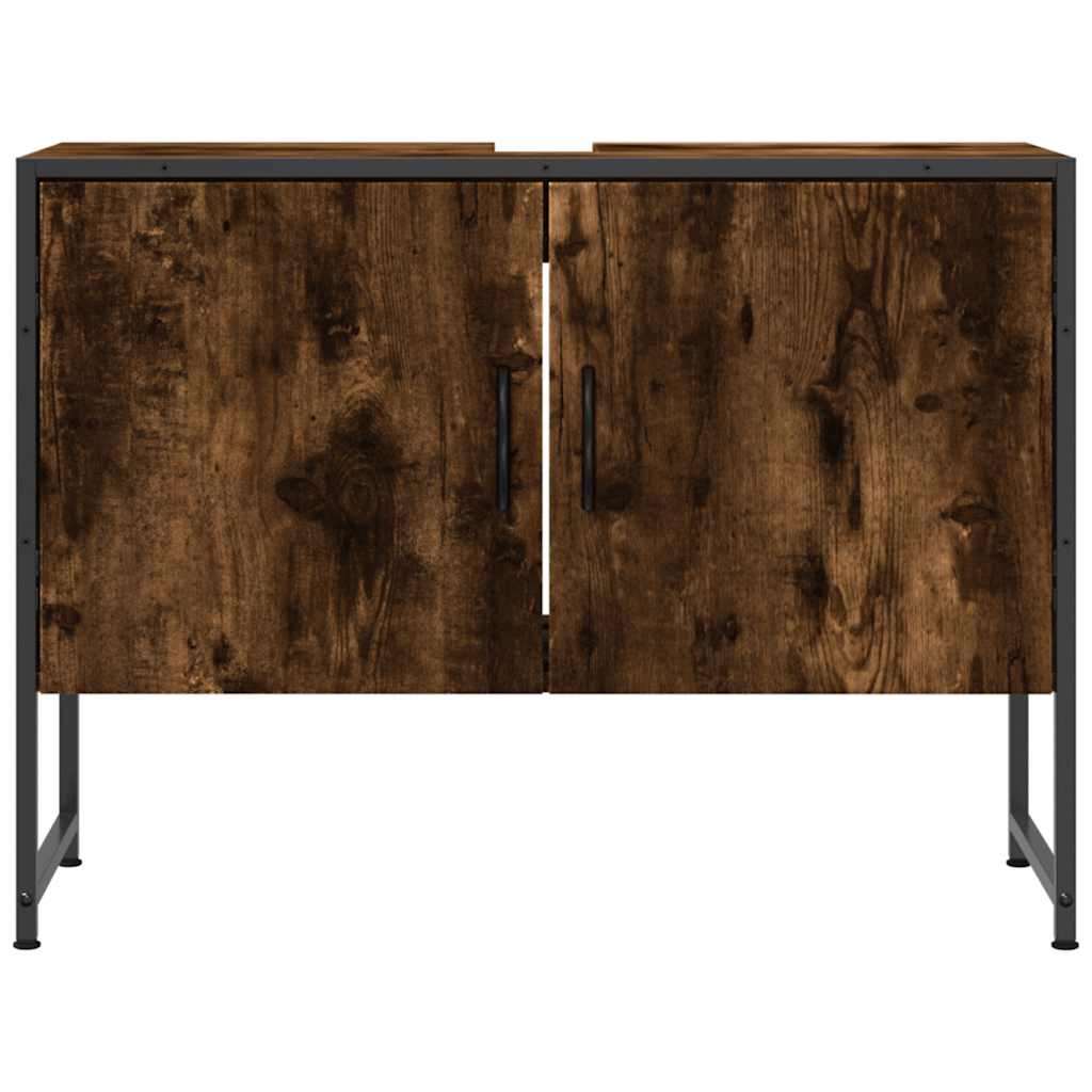 Servantskap Røkt Eik 80X33X60 Cm Konstruert Tre