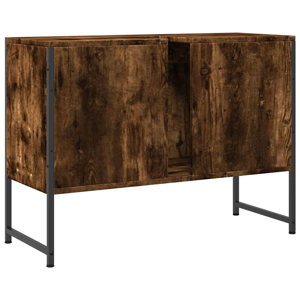 Servantskap Røkt Eik 80X33X60 Cm Konstruert Tre