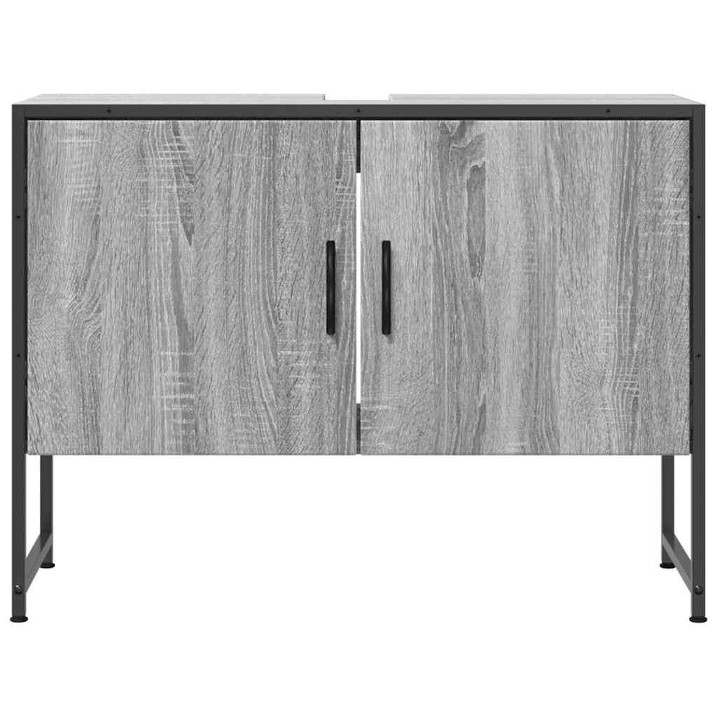 Servantskap Grå Sonoma 80X33X60 Cm Konstruert Tre