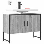 Servantskap Grå Sonoma 80X33X60 Cm Konstruert Tre