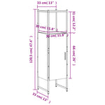 Baderomsskap Sonoma Eik 33X33X120,5 Cm Konstruert Tre