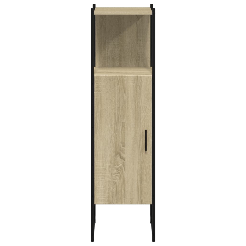 Baderomsskap Sonoma Eik 33X33X120,5 Cm Konstruert Tre