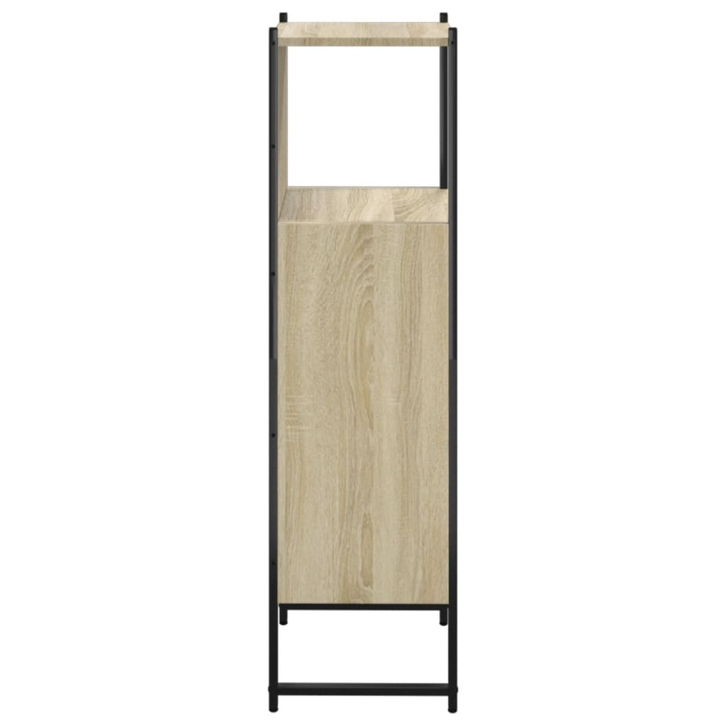 Baderomsskap Sonoma Eik 33X33X120,5 Cm Konstruert Tre