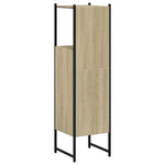 Baderomsskap Sonoma Eik 33X33X120,5 Cm Konstruert Tre