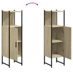 Baderomsskap Sonoma Eik 33X33X120,5 Cm Konstruert Tre