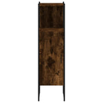 Baderomsskap Røkt Eik 33X33X120,5 Cm Konstruert Tre