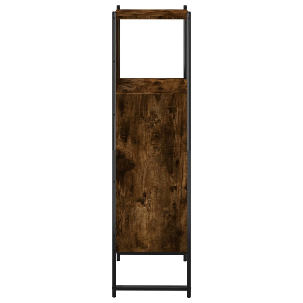 Baderomsskap Røkt Eik 33X33X120,5 Cm Konstruert Tre