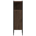 Baderomsskap Brun Eik 33X33X120,5 Cm Konstruert Tre