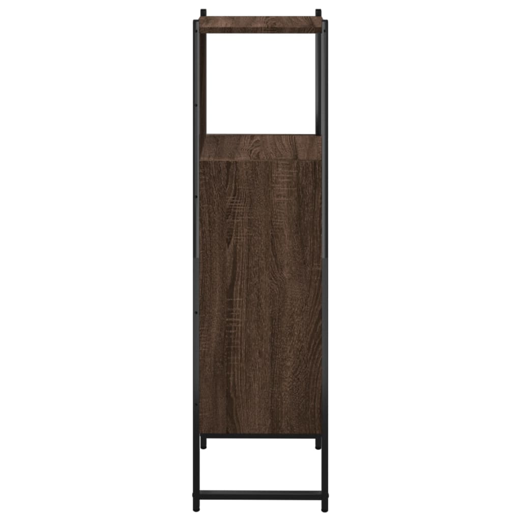 Baderomsskap Brun Eik 33X33X120,5 Cm Konstruert Tre