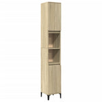 Baderomsskap Sonoma Eik 30X30X190 Cm Konstruert Tre
