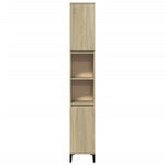 Baderomsskap Sonoma Eik 30X30X190 Cm Konstruert Tre