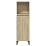 Baderomsskap Sonoma Eik 30X30X100 Cm Konstruert Tre