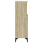 Baderomsskap Sonoma Eik 30X30X100 Cm Konstruert Tre