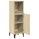 Baderomsskap Sonoma Eik 30X30X100 Cm Konstruert Tre