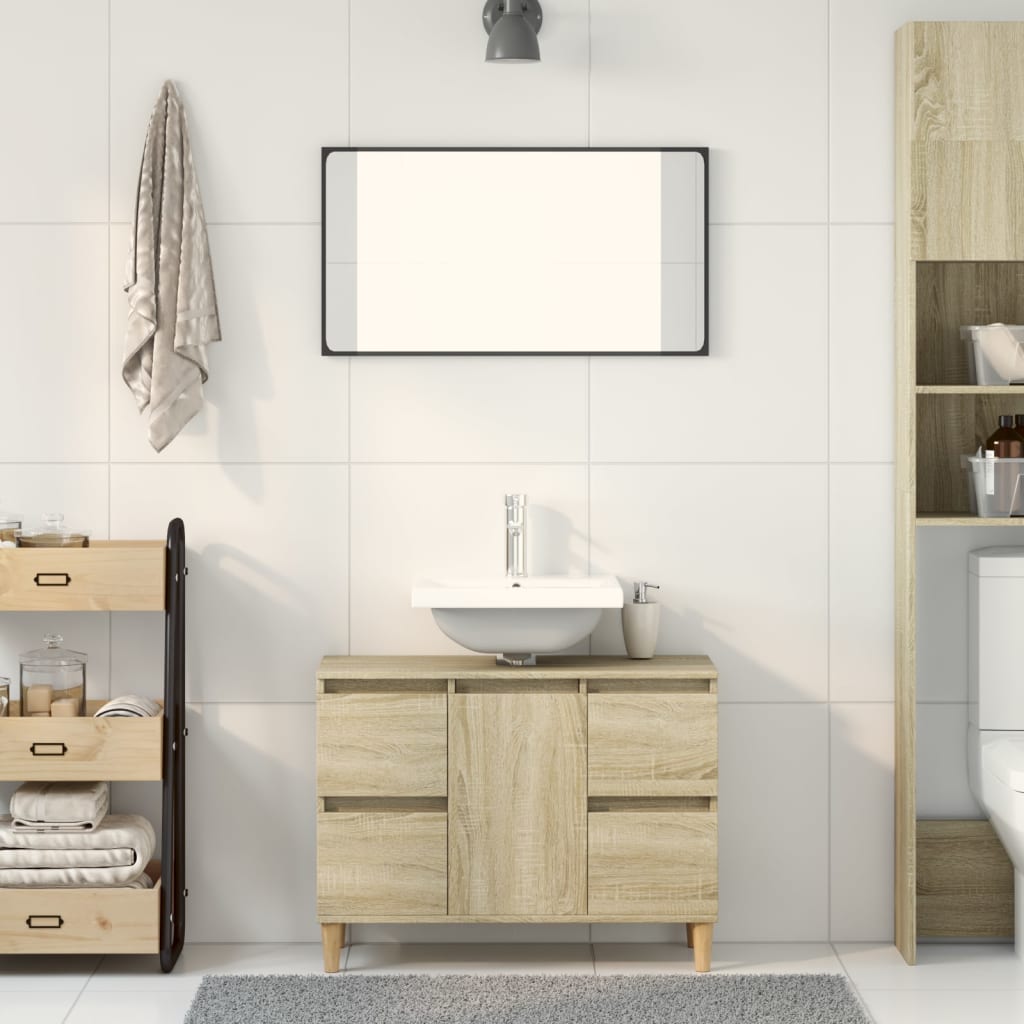 Servantskap Sonoma Eik 80X33X60 Cm Konstruert Tre