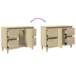 Servantskap Sonoma Eik 80X33X60 Cm Konstruert Tre
