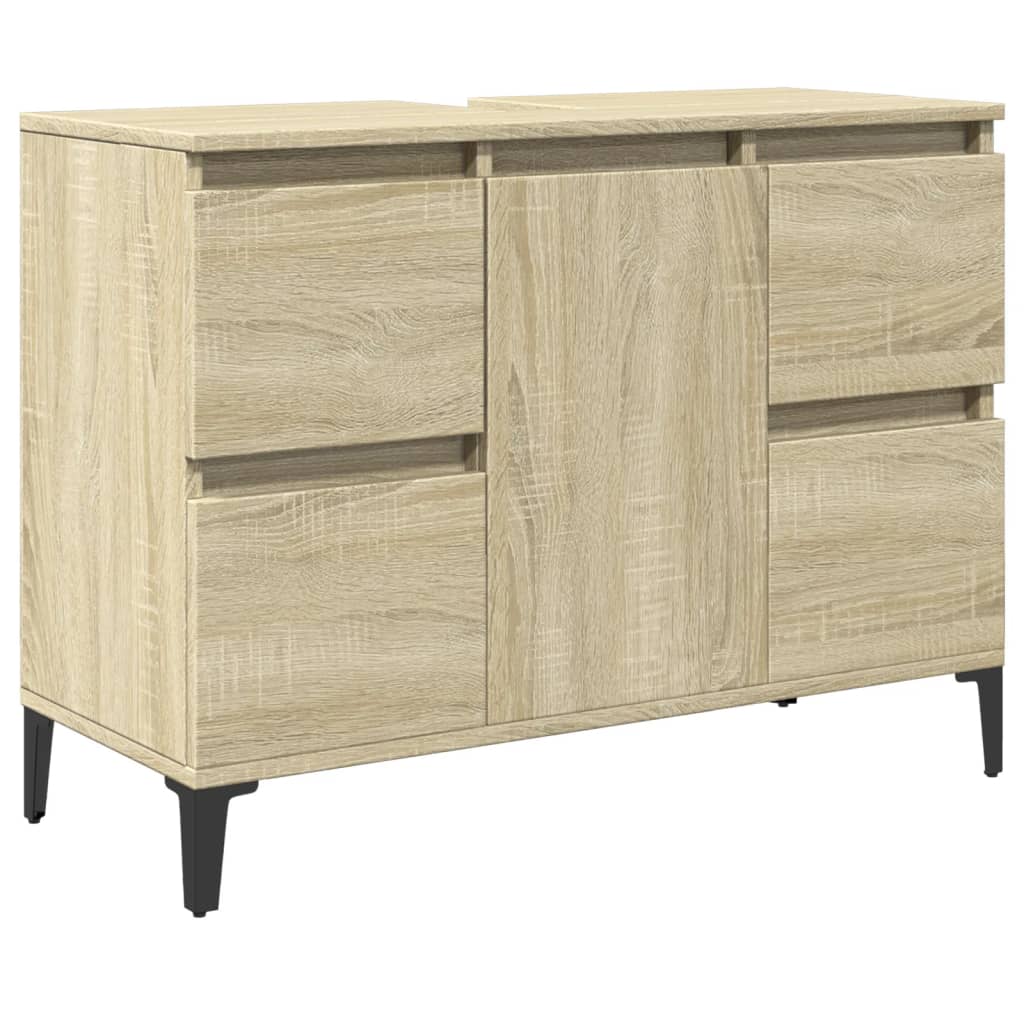 Servantskap Sonoma Eik 80X33X60 Cm Konstruert Tre