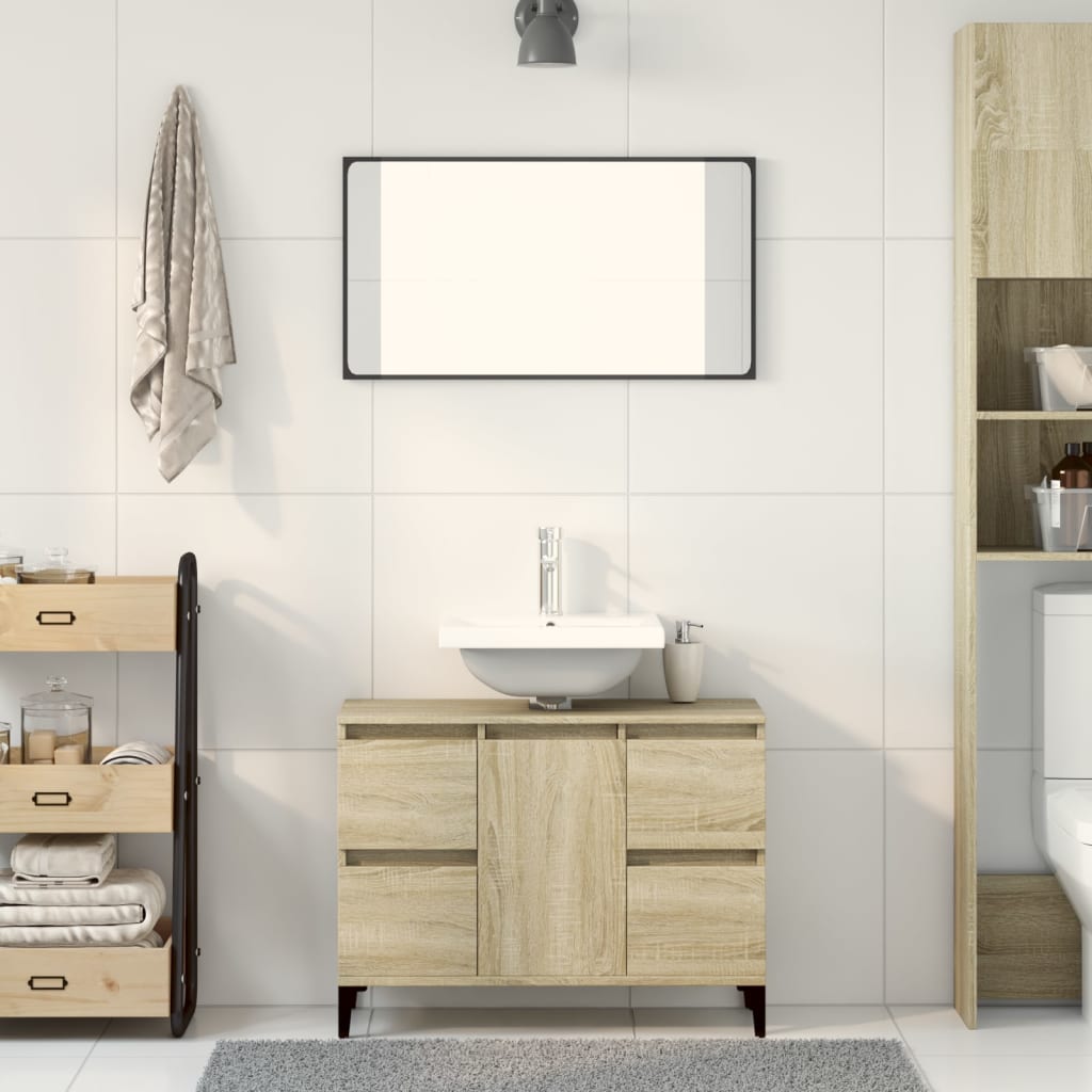 Servantskap Sonoma Eik 80X33X60 Cm Konstruert Tre