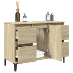Servantskap Sonoma Eik 80X33X60 Cm Konstruert Tre